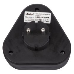 S-ES3-16F BLACK Разветвитель сетевой. б-з. 3 гнезда. 16А. 3500Вт. Черный. ТМ Uniel