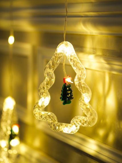 Гирлянда Бахрома "Звезды и Елки" 3*0,6м 38242