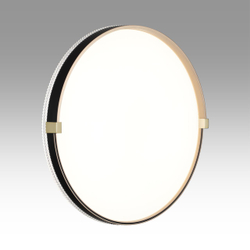 7647/DL PALE SN 189 Светильник пластик/белый/черный/золотой LED 48Вт 4000К D390 IP43 OLIDI BLACK