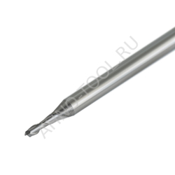 Фреза твердосплавная   3мм (L=50, l=9, хв=4) Z2 45° по алюминию и цвет.металлам BRAL-2E-D3.0 AHNO
