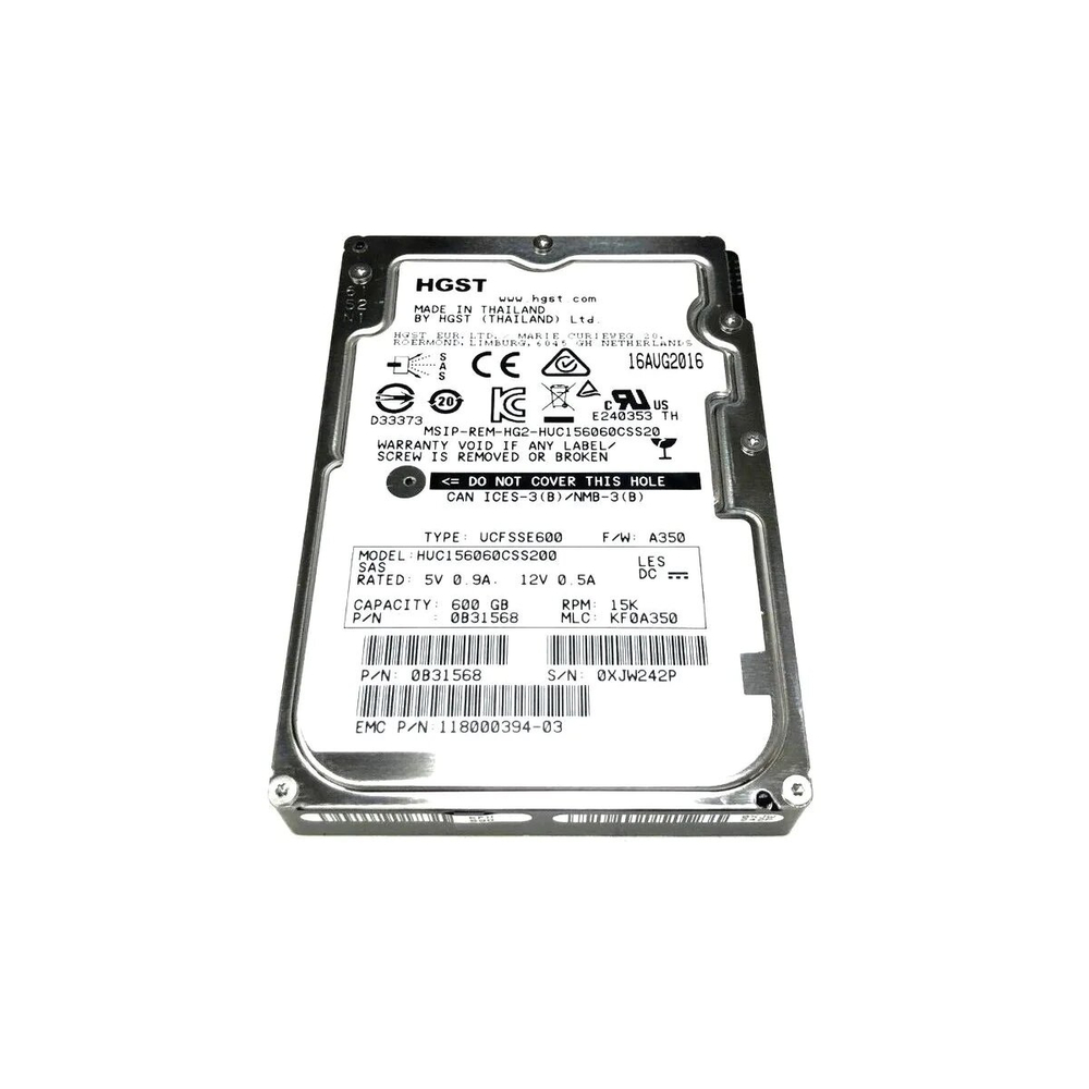 Жесткий диск HGST HUC156060CSS200 600GB 15K SAS 12 ГБ/сек 2,5 "