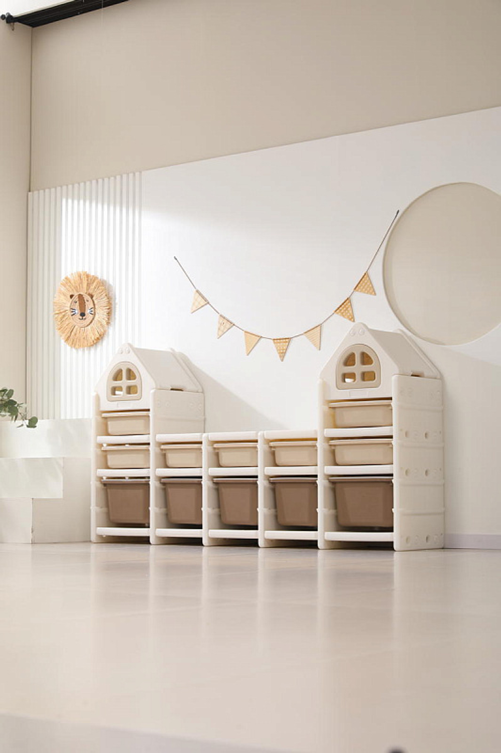 Стеллаж для игрушек UNIX Kids 12 ящиков Camel