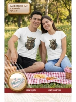 Термонаклейка на одежду, термопринт Сова стимпанк