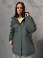 Куртка весенняя удлиненная с капюшоном
