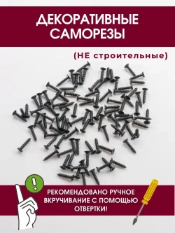 Набор саморезов (шурупов) 2 х 10 мм, черный, 100 шт