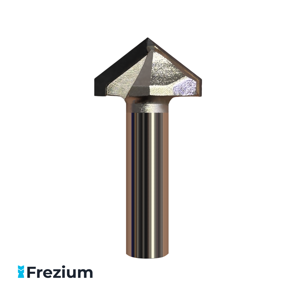 Галтельная V-образная фреза алмазная по дереву 30x12x16 105 градусов PCD