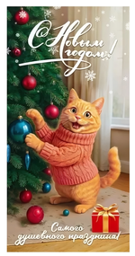 Конверт для денег "С Новым годом! Самого душевного праздника!" 50001551 (ТМ Праздник)