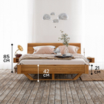 Парящая кровать Калантея 160х200 см из массива дикого дуба