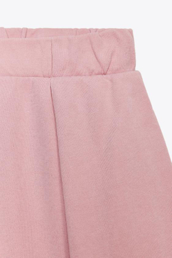 ZARA БРЮКИ ИЗ ТКАНИ С ЭФФЕКТОМ ПОТЕРТОСТИ, ПУДРОВО-РОЗОВЫЙ