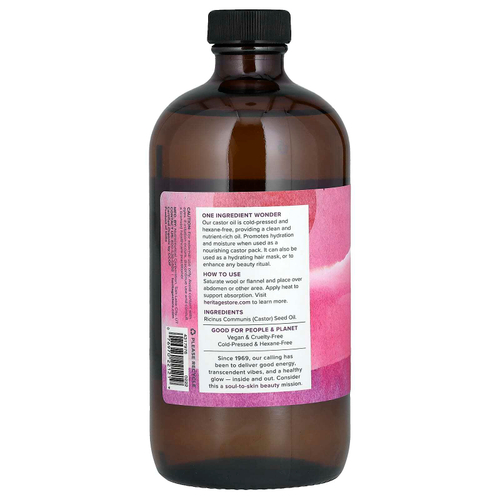 Heritage Store, органическое касторовое масло, 473 мл (16 жидк. унций)