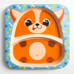 4933949 Набор бамбуковой посуды «ТРЕНД. Пёсики»: тарелка, миска, стакан, вилка, ложка