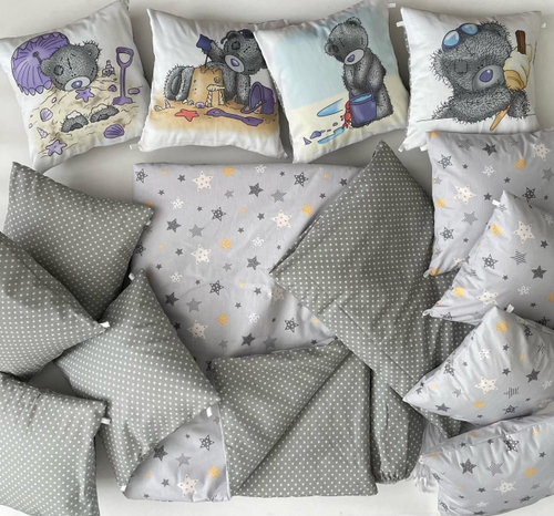 Комплект в кроватку 17 предметов (сатин-поплин)