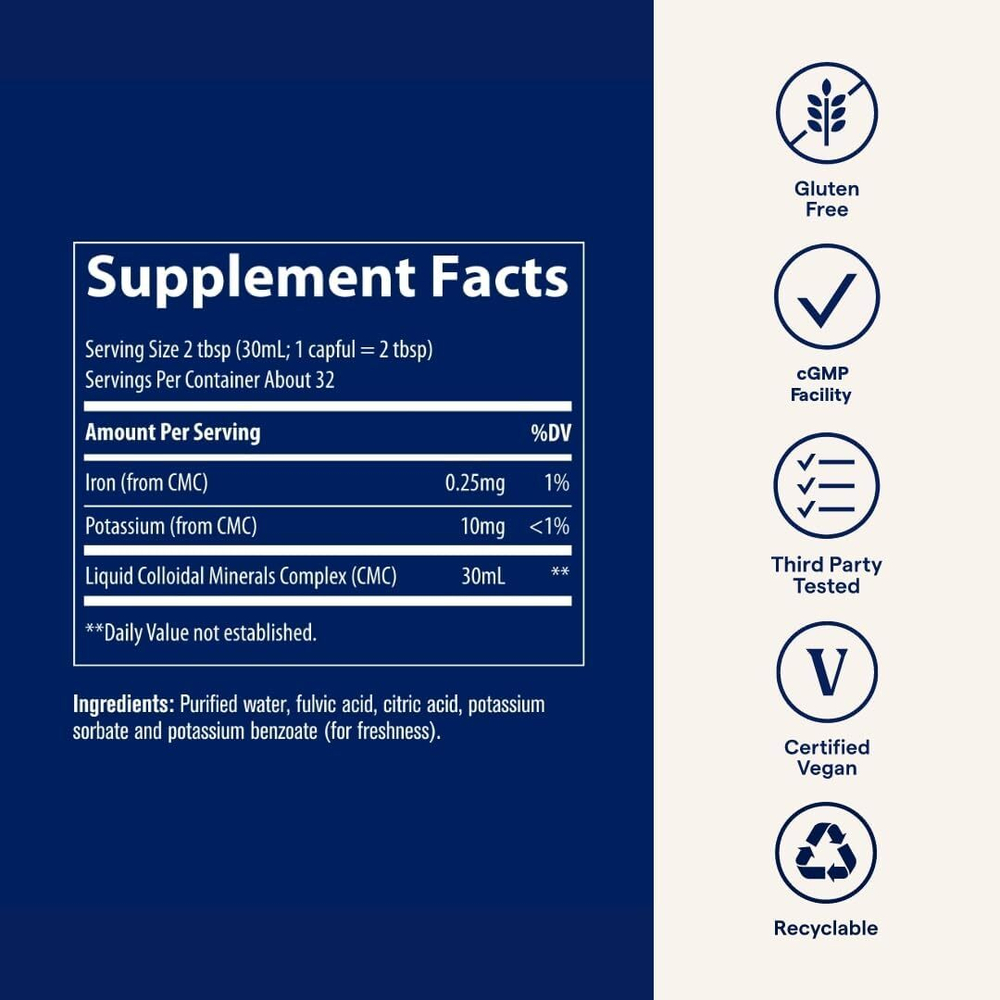 Trace Minerals Research Colloidal Minerals 887 ml , Коллоидные минералы