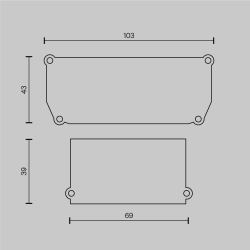 Заглушка декоративная для профиля ALM-9940-SC (4 шт.) Maytoni ALM012EC-SC-W