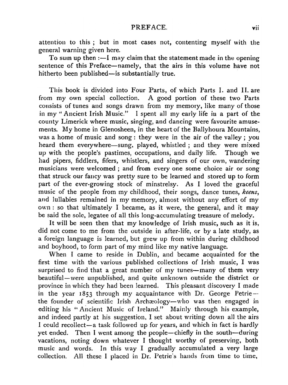Old Irish folk music and songs. a collection of 842 Irish airs and songs, hitherto unpublished | P. W. Joyce