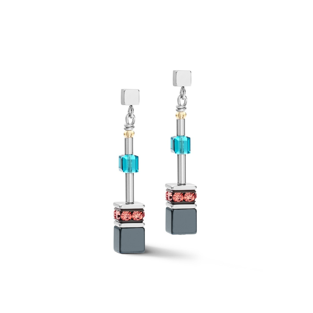 Серьги Coeur de Lion Multicolor Rainbow 5012/21-1520 цвет серебряный, серый, голубой, мульти