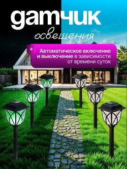 Садовые светильники на солнечных батареях