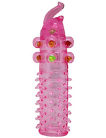 Насадка с бусинками стимулирующая из серии PENIS XL (Цвет: прозрачно-розовый)