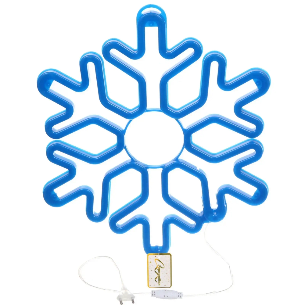Фигура светодиодная «Зимняя снежинка» 38 см, (постоянное свечение), 220V, Синий