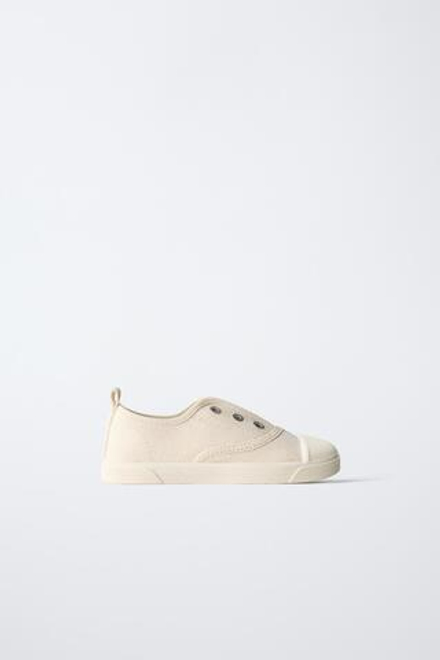ZARA КЕДЫ ИЗ ХЛОПКА, ЭКРЮ