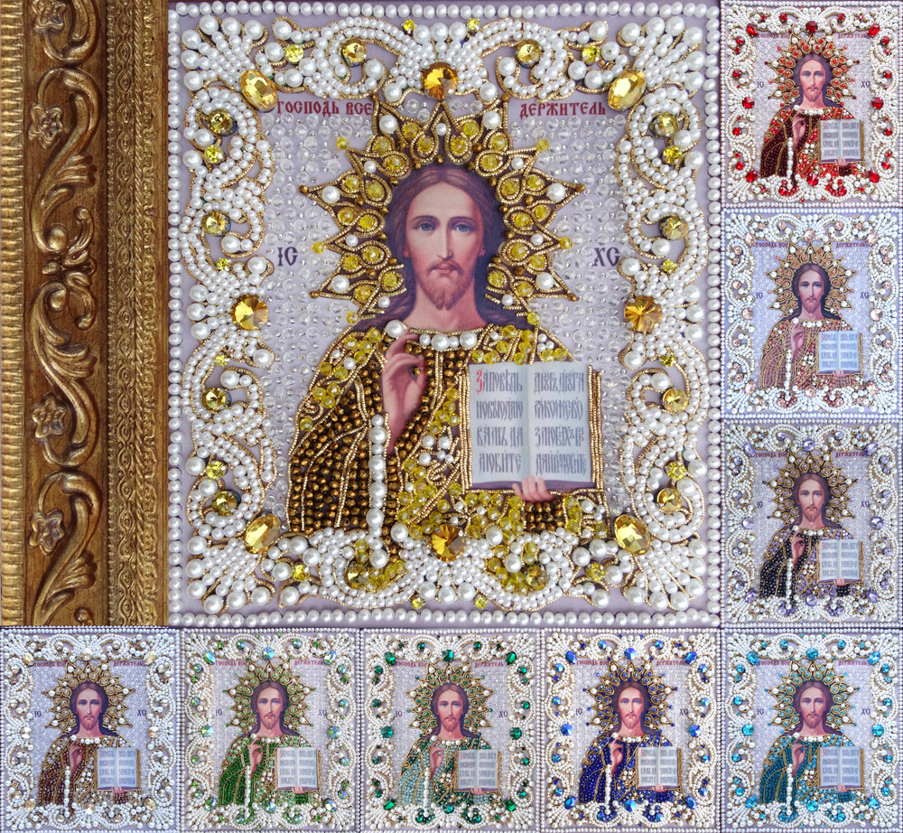 Принт-ЖС6 Ткань с нанесенной авторской схемой Господь Вседержитель