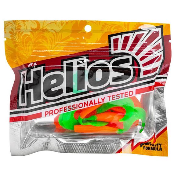 Твистер Hybrid 3,15&#39;/8,0 см Orange &amp; Green 7шт. (HS-14-025) Helios