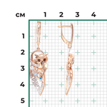 Серьги «Загадочность» с английским замком из комбинированного золота с топазами, натуральными топазами white и эмалью