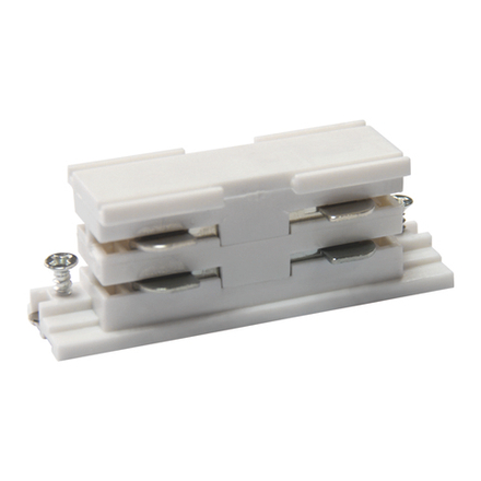 UBX-A11 WHITE 1 POLYBAG Соединитель для 2-х шинопроводов прямой внутренний. Трехфазный. Цвет белый. Упаковка полиэтиленовый пакет.