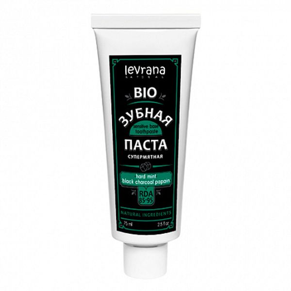 Зубная паста «Hard mint & black charcoal & papain», 75 мл (Levrana)
