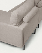 Диван Galene 3-местный с правым шезлонгом, бежевый, 254 см