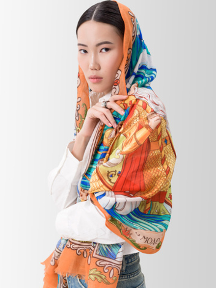 Шарф/ Палантин «Сказка о царе Салтане»