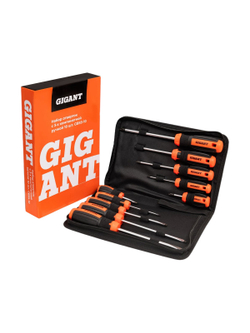 Набор отверток c трёхкомпонентной ручкой Gigant 10 предметов GBSS-10