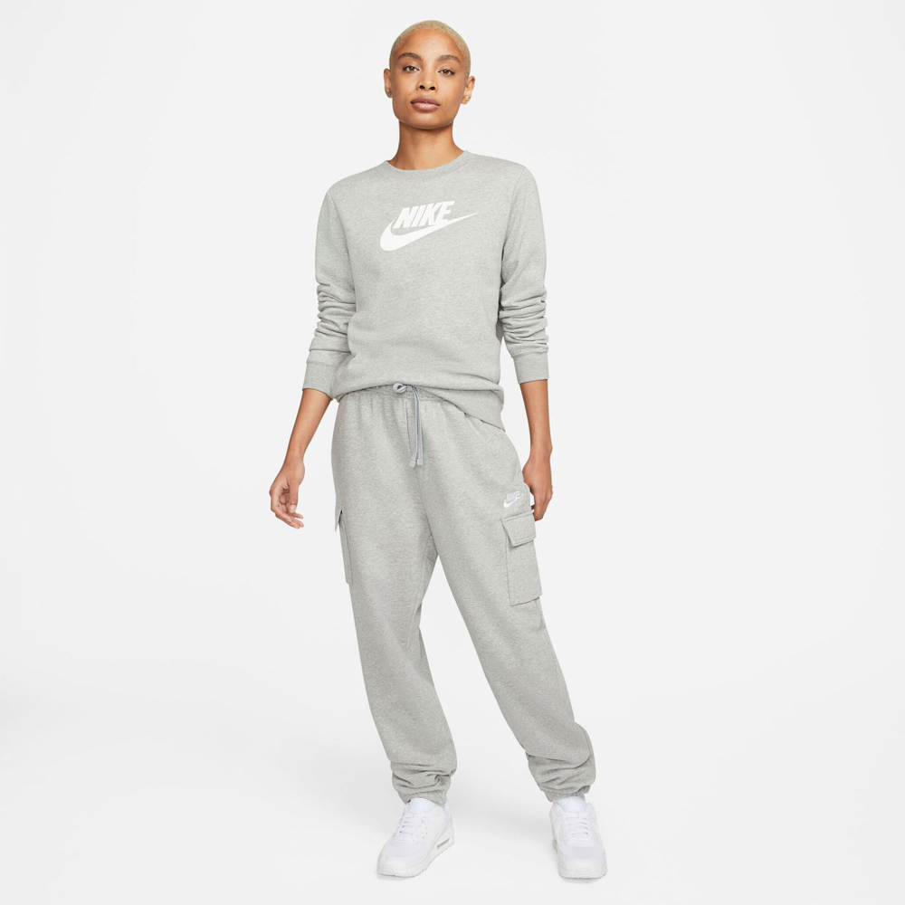 Женские теннисные брюки Nike Sportswear Club Flouncy MR Cargo Training Pants Women - Grey, White