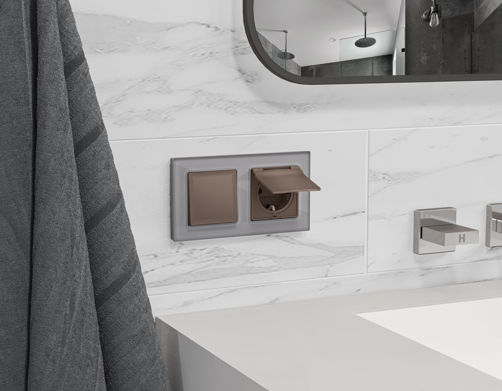 MA631010 Комплект механизма 1-кл выключателя ALFA Темная бронза матовый QUANT (AP6310, VM101)