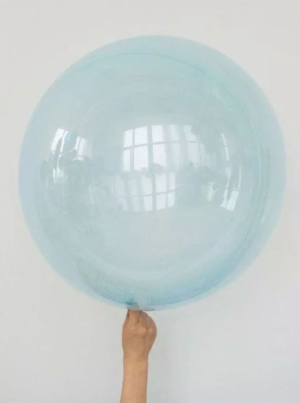 S шар гигант 24"/60 см кристалл прозрачный голубой (БГ-90)  Изображение2