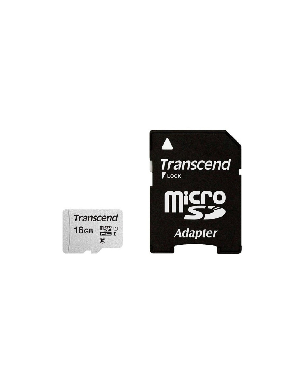 Micro SecureDigital 16Gb Transcend  TS16GUSD300S-A {MicroSDHC Class 10 UHS-I, SD adapter}