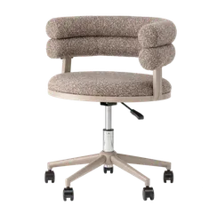 Стул офисный Castor, светло-коричневое букле, бежевые ножки