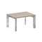 Onix Direct Lux Стол журнальный П-обр. м/к M-O.MP-SJ-1 Дуб Аттик/Нержавеющая Сталь/Хром 780*600*450