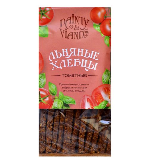 Хлебцы льняные "Томатные", 120г.