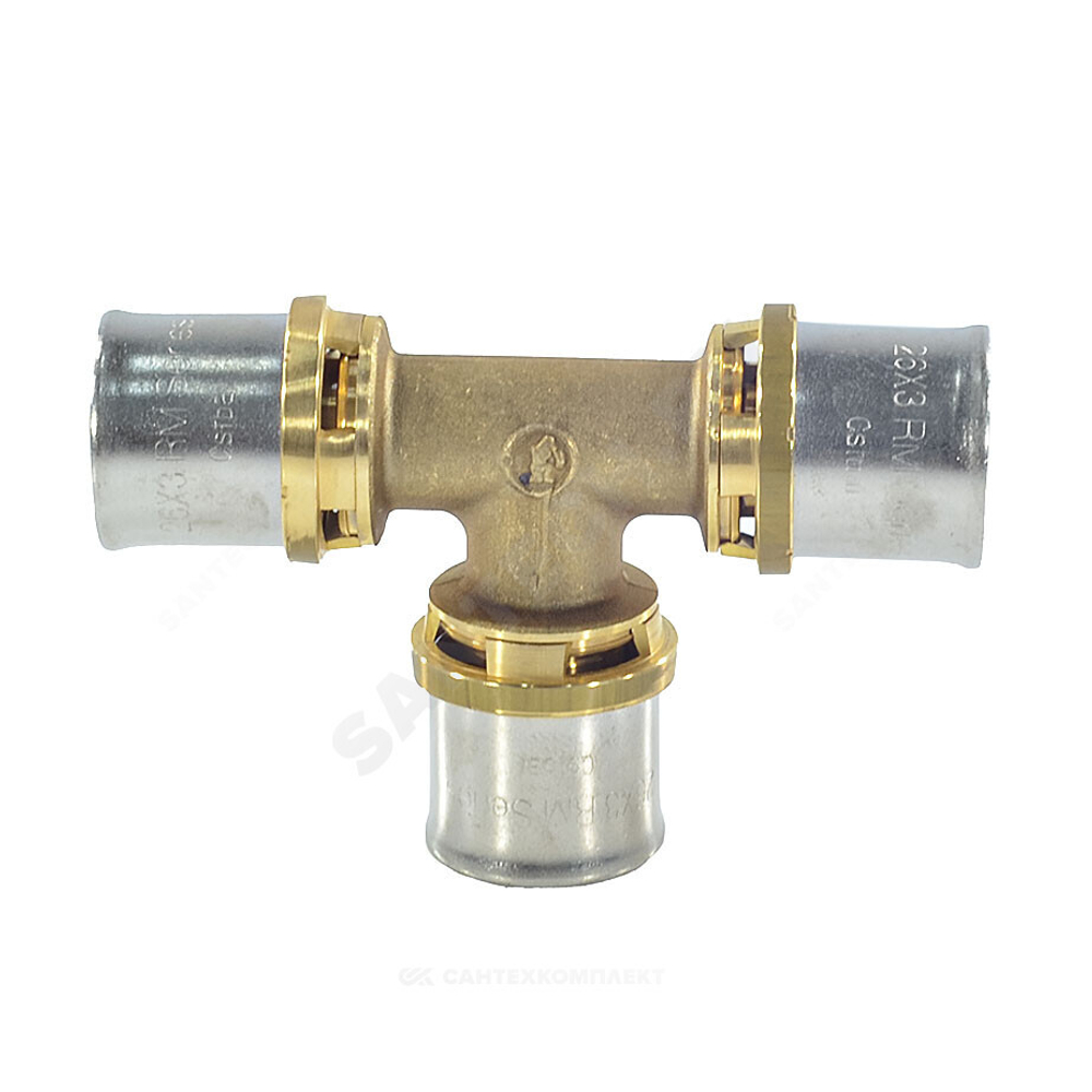 Тройник для МП/PE-X труб латунь пресс Дн 26 RM150 Giacomini RM150Y009