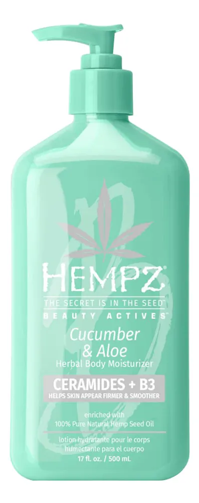 Hempz Молочко для тела с церамидами и В3 Огурец и Алое-Beauty Actives Cucumber &amp; Aloe Moisturizer,500 мл