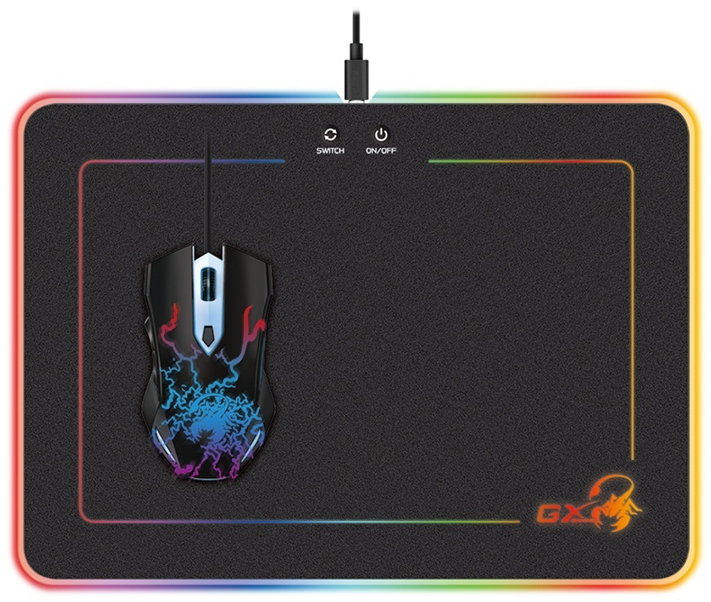 Коврик для мыши Genius GX-Pad 600H RGB черный