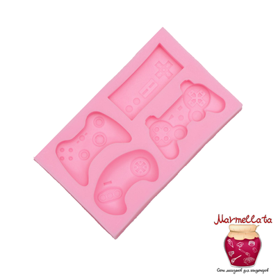 Молд силиконовый "Джостики", 10*6*1,4 см, 4 ячейки