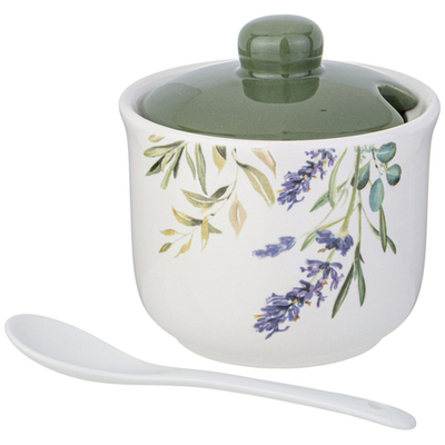 Сахарница 300мл с ложкой "Лаванда"