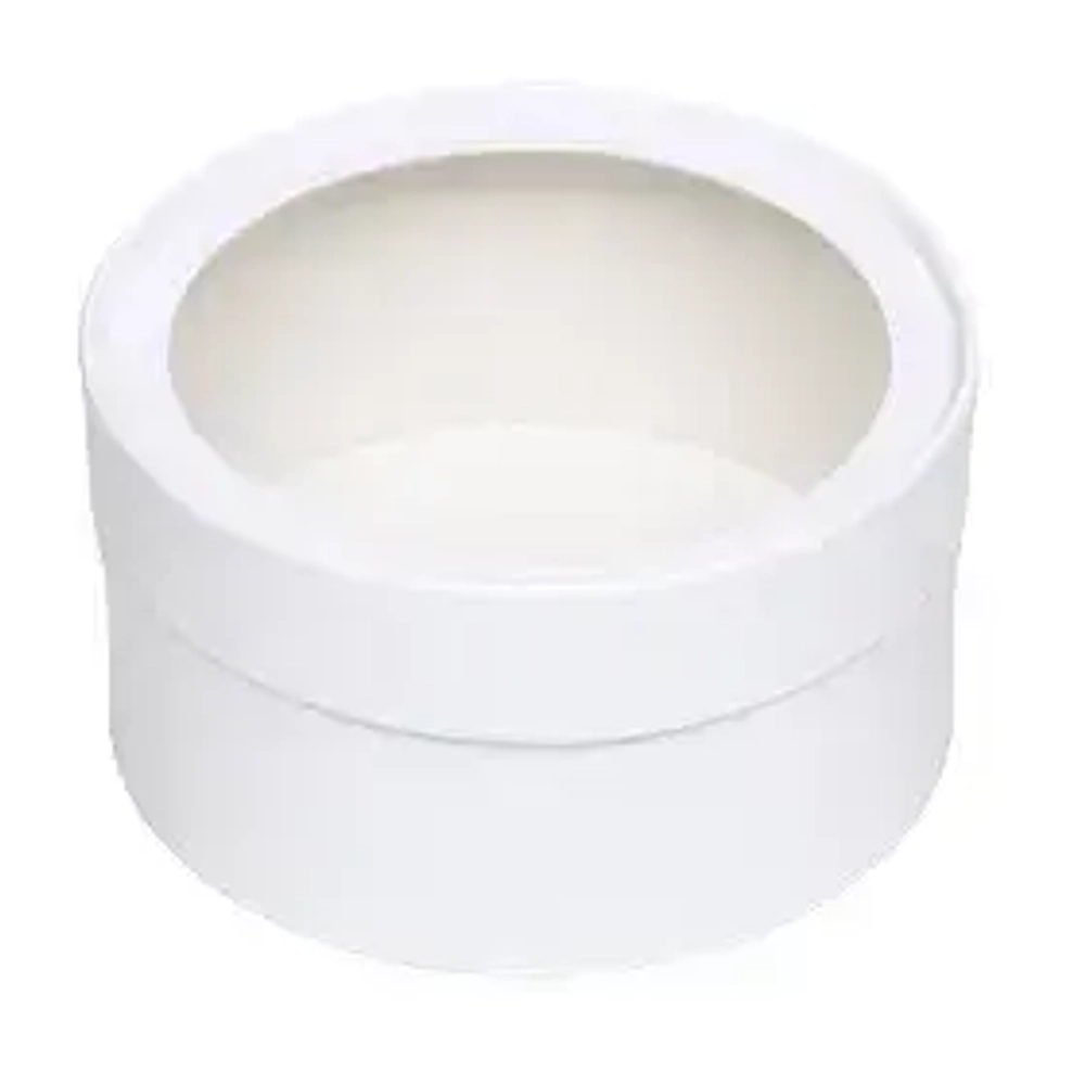 Коробка шляпная с окном 20*7 см (белая)