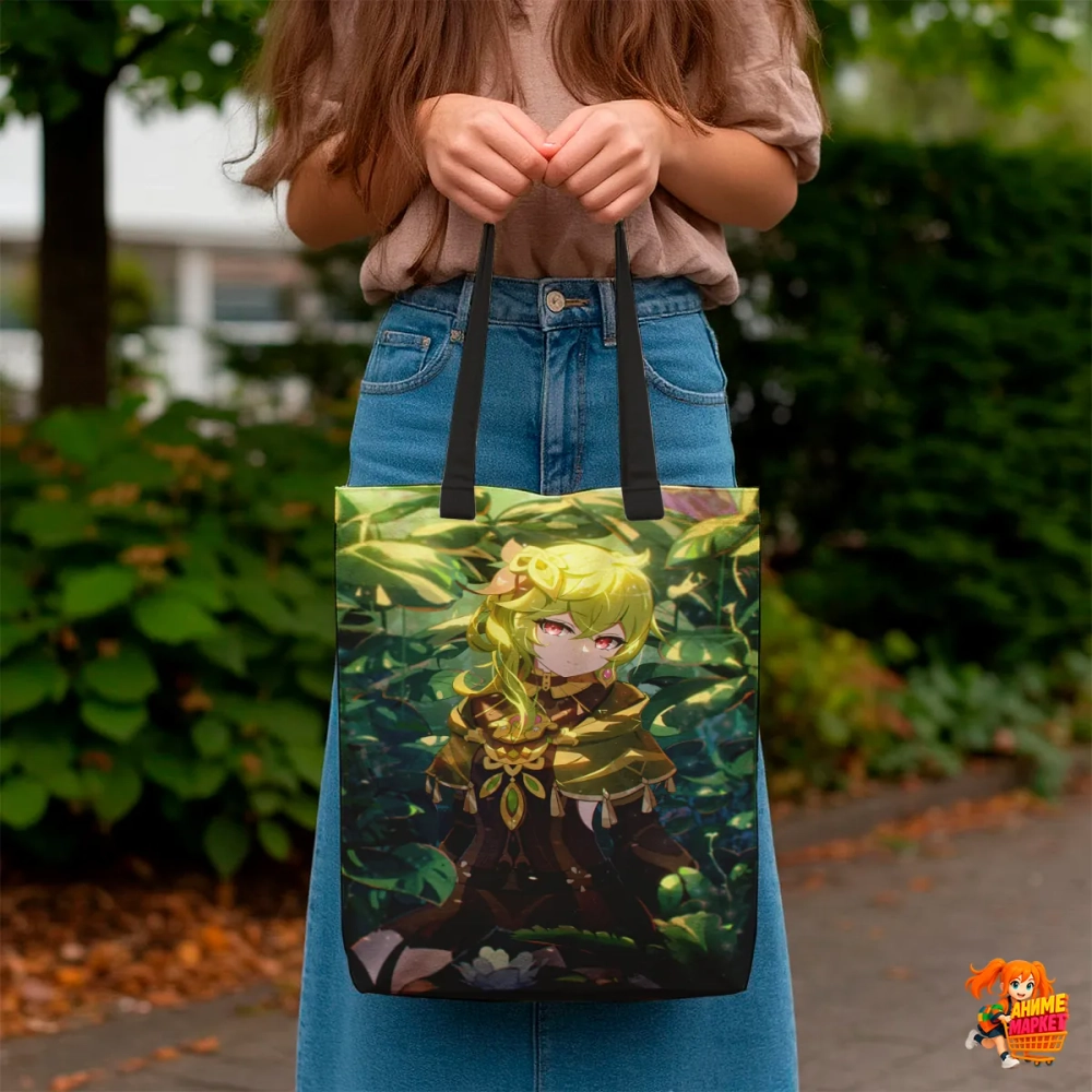 Сумка шоппер с принтом Genshin Impact