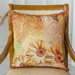 Декоративный гобеленовый чехол для интерьерной подушки Три ромашки 47*47