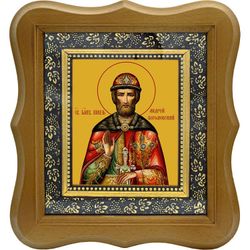 Андрей Боголюбский Великий князь. Икона на холсте.