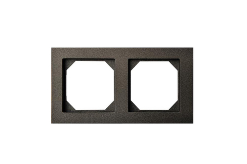 Рамка Двухместная Антрацит (Универсальный Монтаж) LIREGUS EPSILON