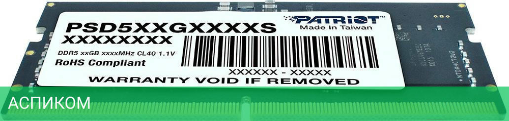 Оперативная память Patriot DDR5 16GB 4800MHz (PSD516G480081S)